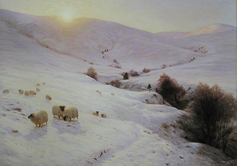 Joseph Farqharson The Sun Peeped o'er yon Southland Hills Germany oil painting art